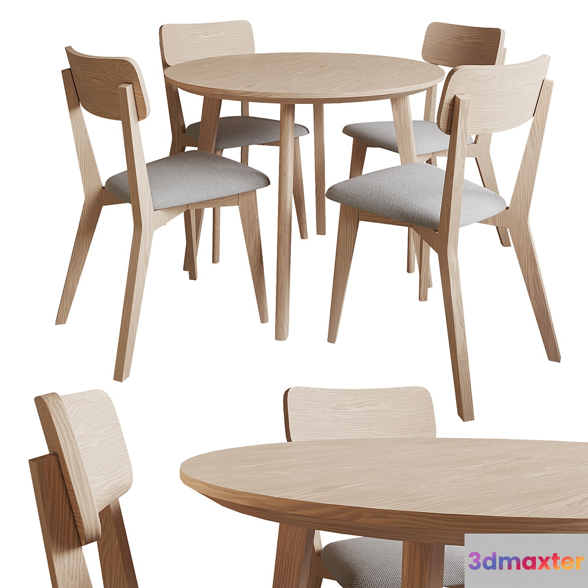 LISABO Ikea Table and chairs 3D Max