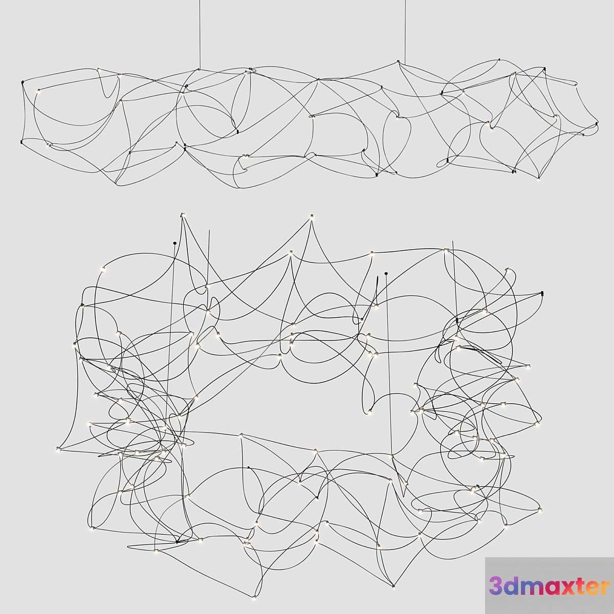 Pendant lamp Stellar Line + Sqr (Centersvet) 3D Max