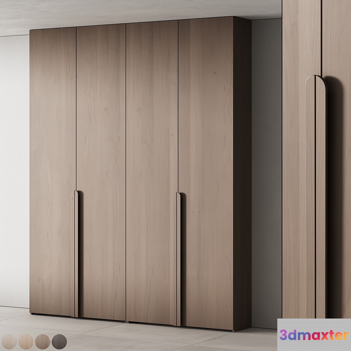 504 cabinet furniture 16 modular wardrobe cupboard 4 colors 3D Max