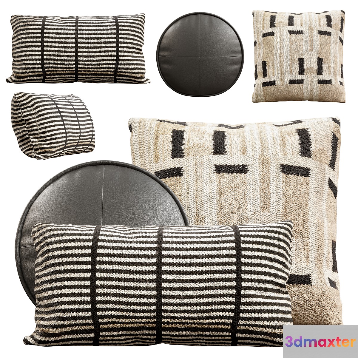 CB2 Throw Pillows Set - No.2 3D Max