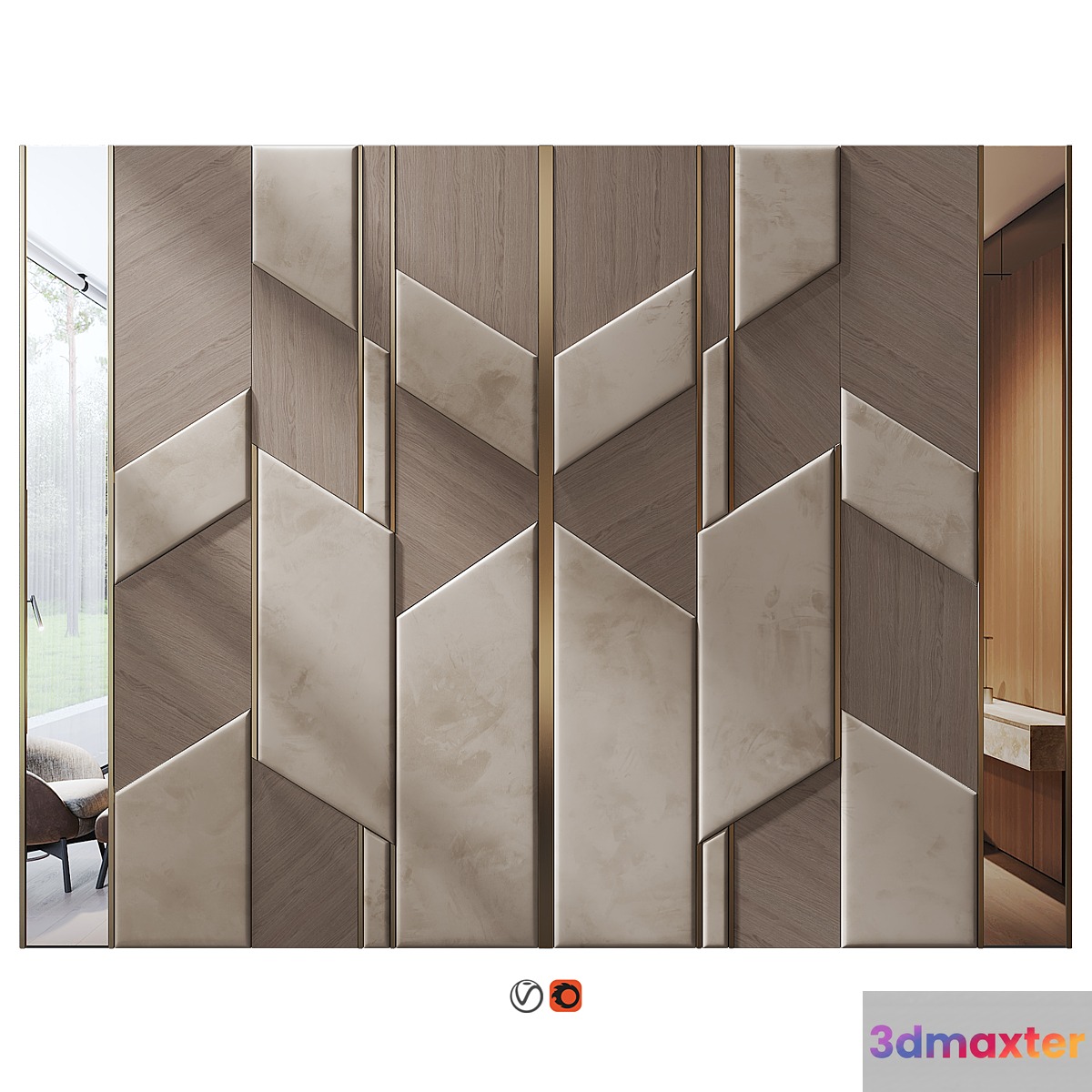 Wall Panel Decor 104 3D Max
