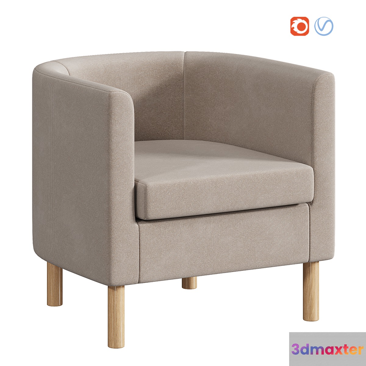 Armchair Hoff Agata beige 3D Max