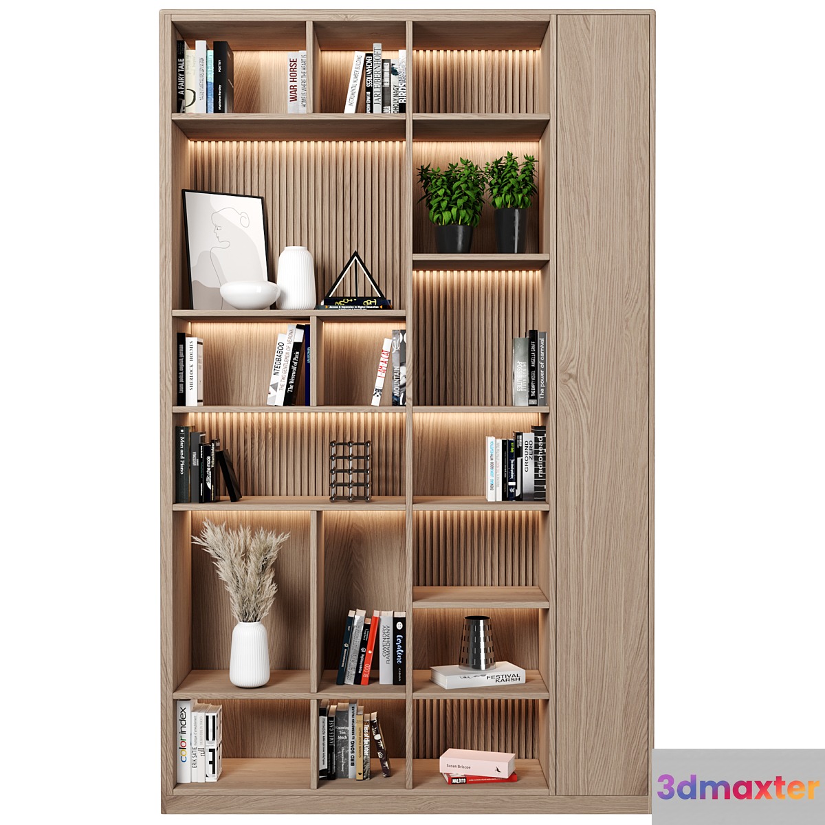 Rack and Bookcase 125 3D Max