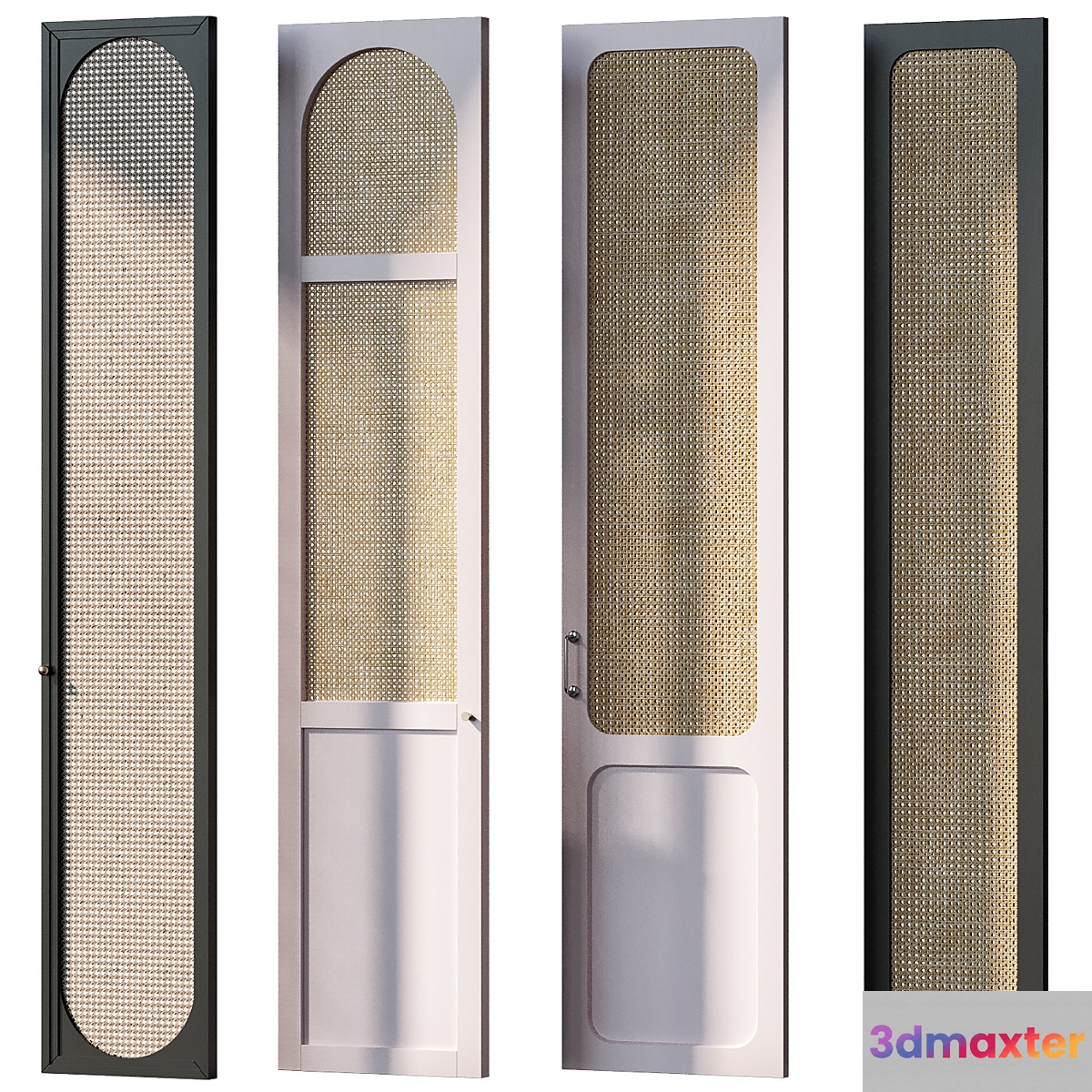 Ratan cabinet doors 3D Max