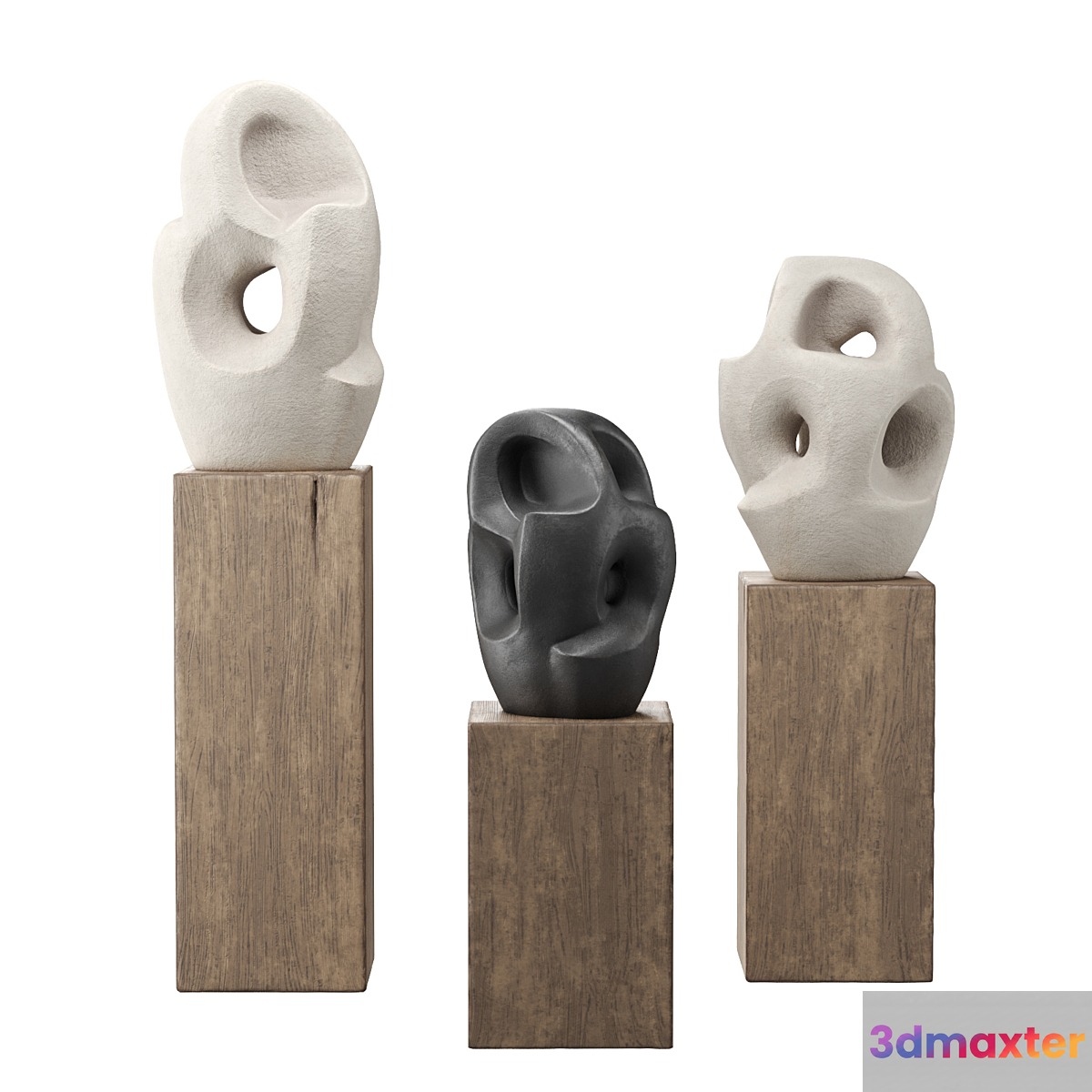 Abstract knot egg sculpture 3D Max