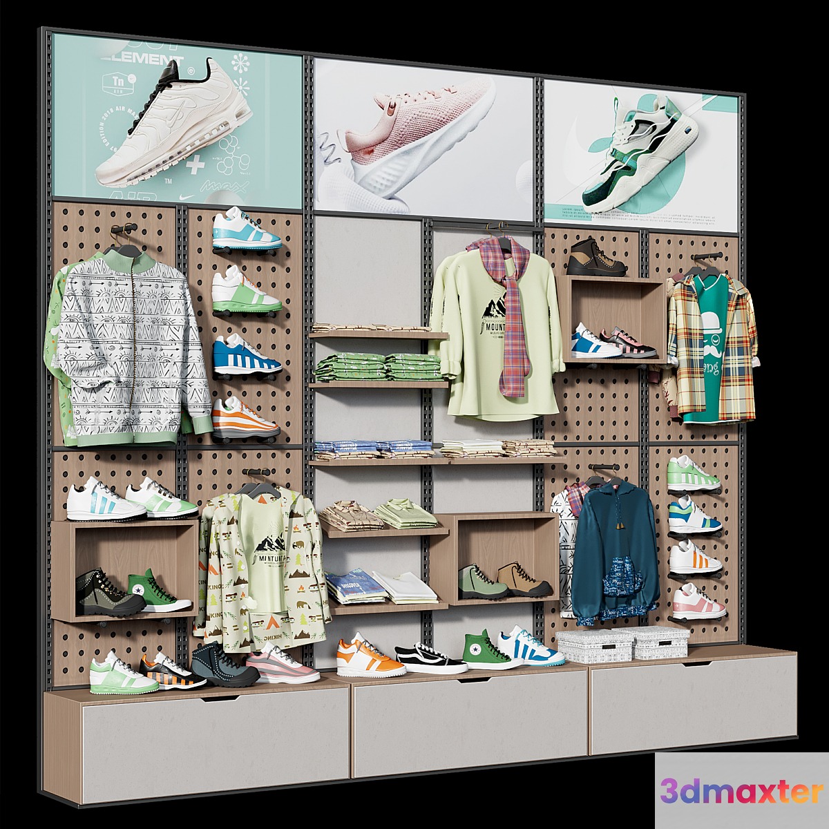 Clothestore hanger 20 3D Max