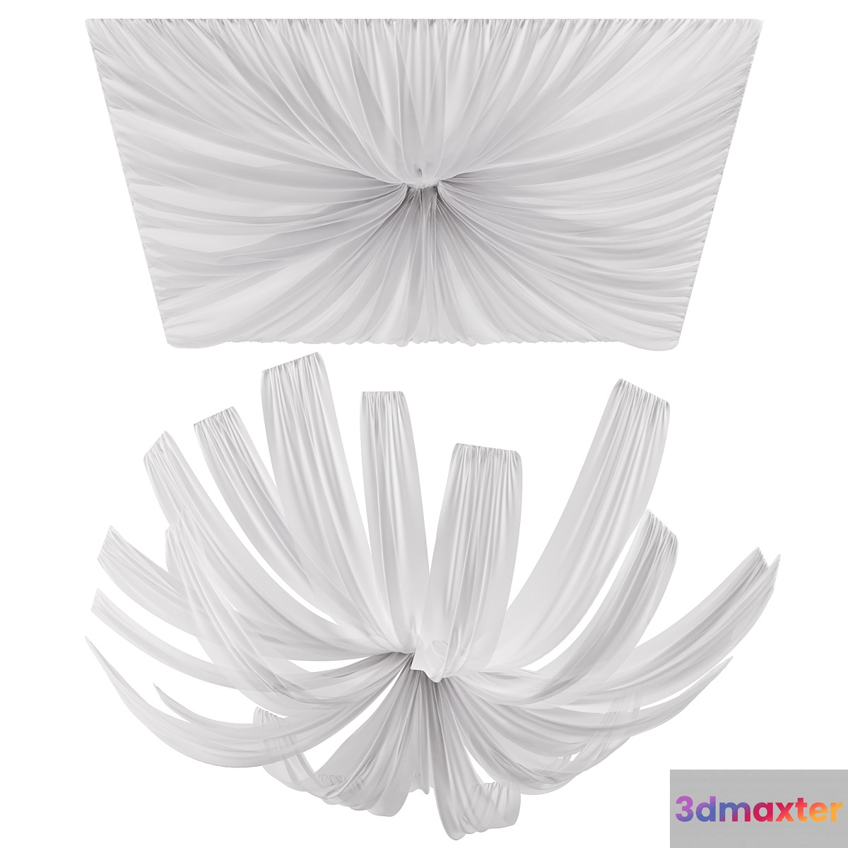 Draperies on the ceiling 3D Max