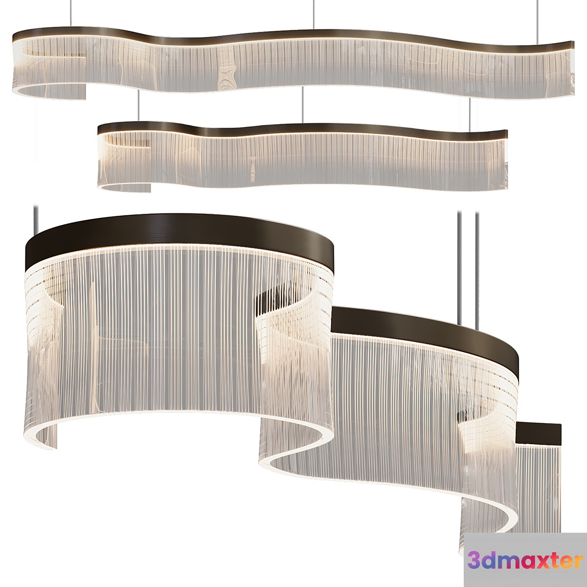 Rack and pinion in line lamp DANELIUS LONG 3D Max