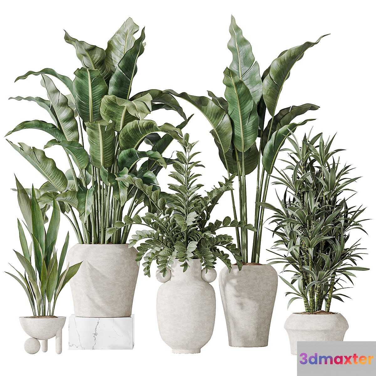 Indoor plant set 21 3D Max