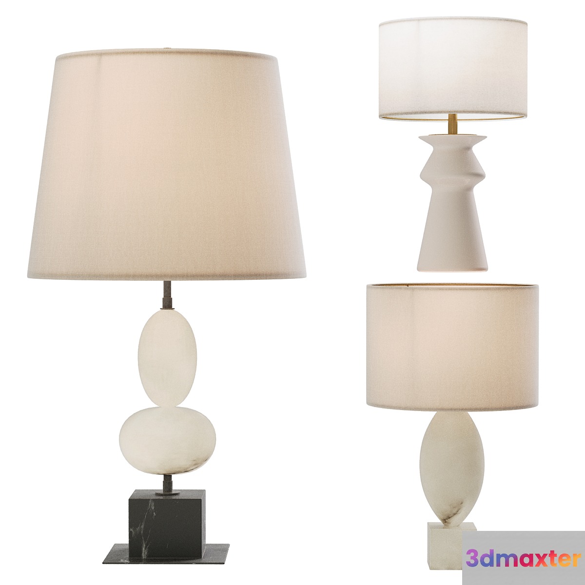 table lamp set 01- Versa & Dani & Amagansett - No.2 3D Max