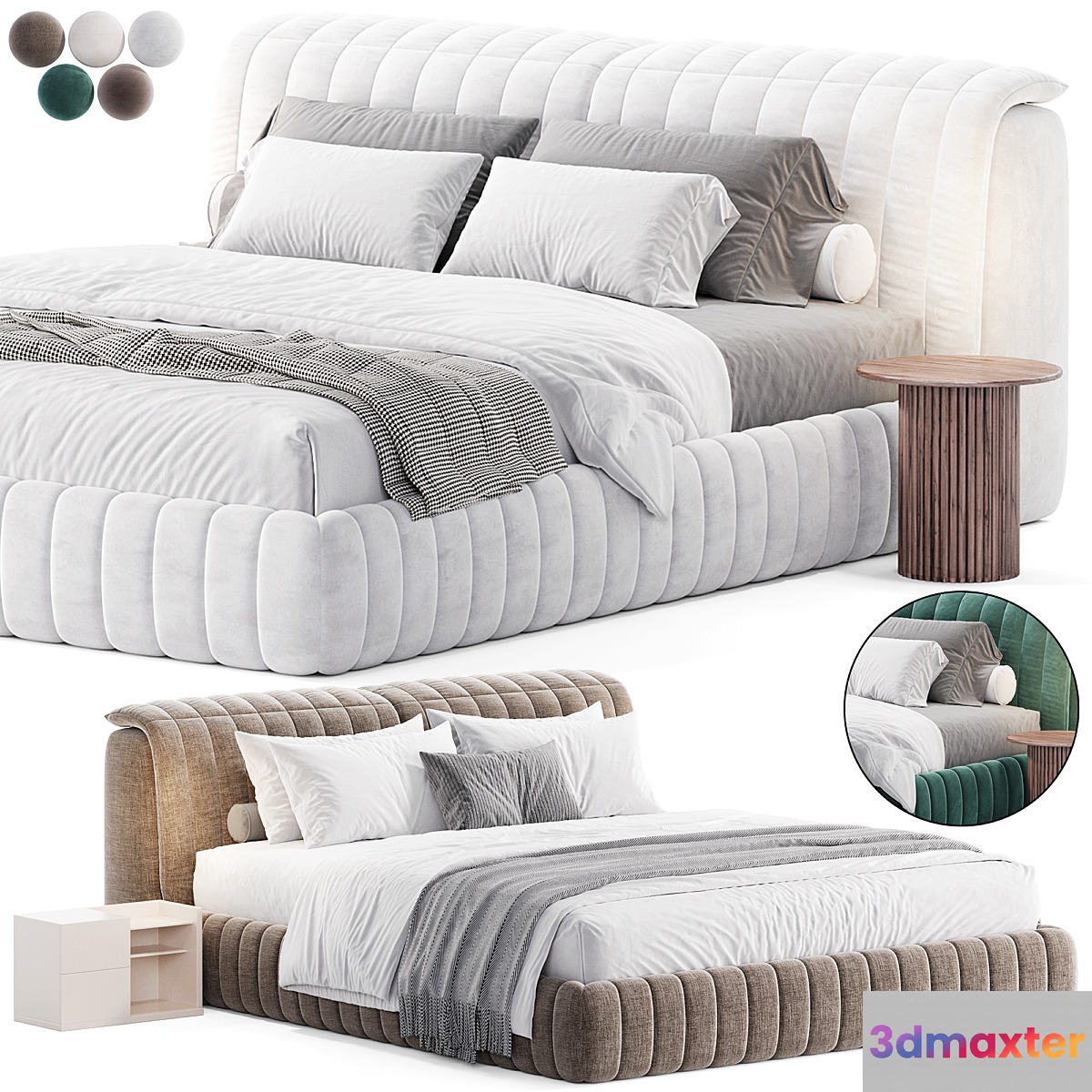 Portland Bed 3D Max