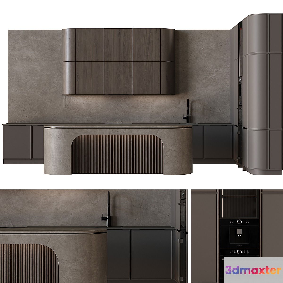 Modern style kitchen 62 3D Max