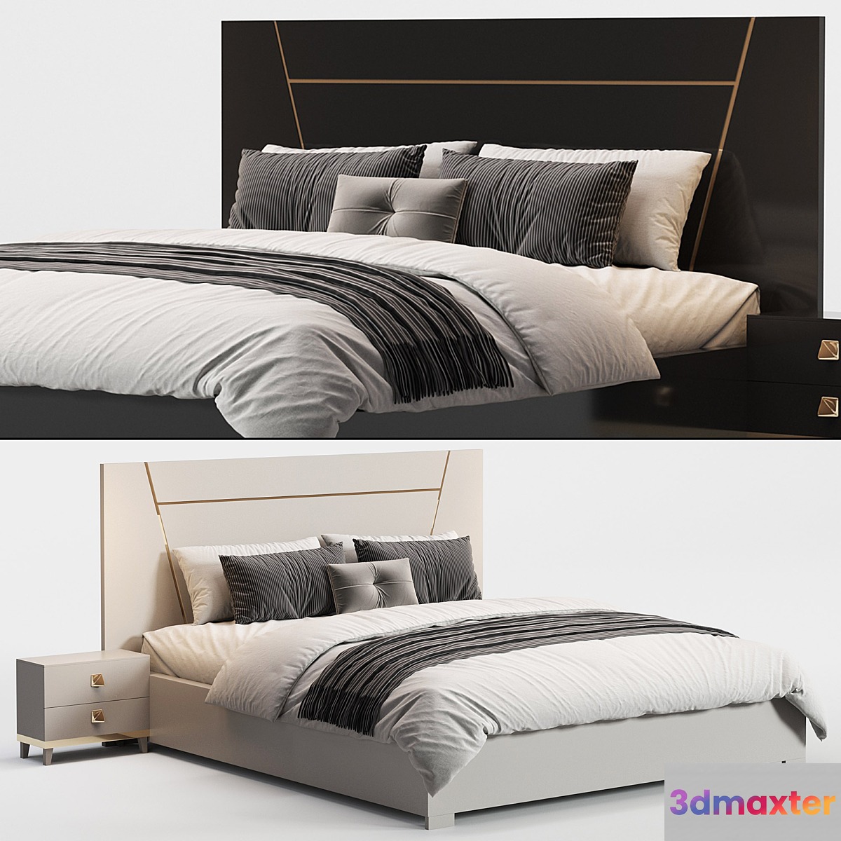 Noir Bed by Alfy 3D Max