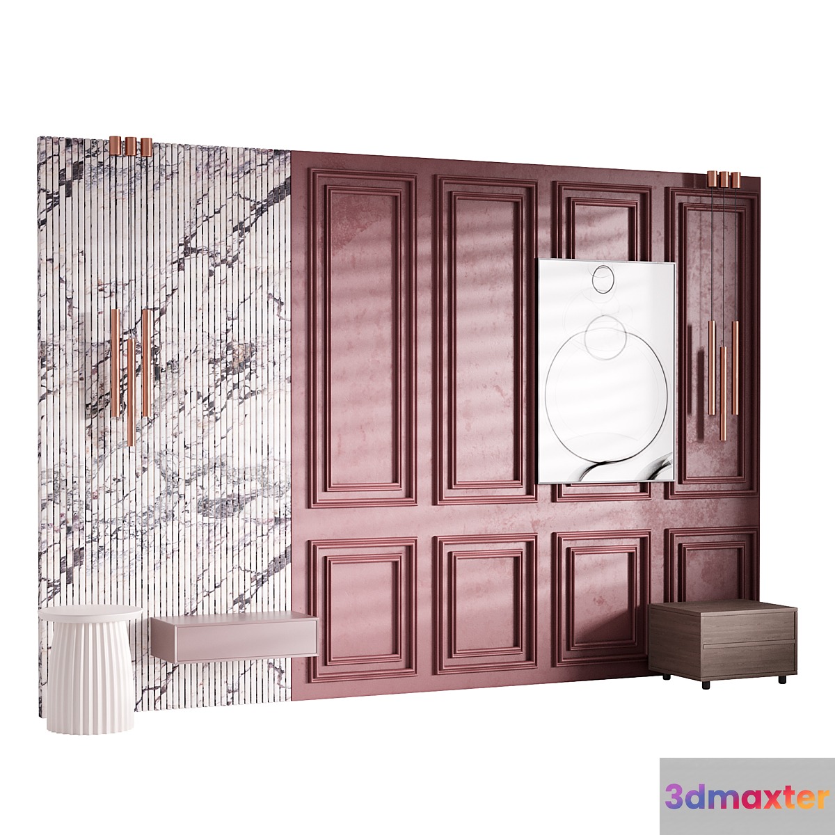 Decorative Wall panel 40 3D Max