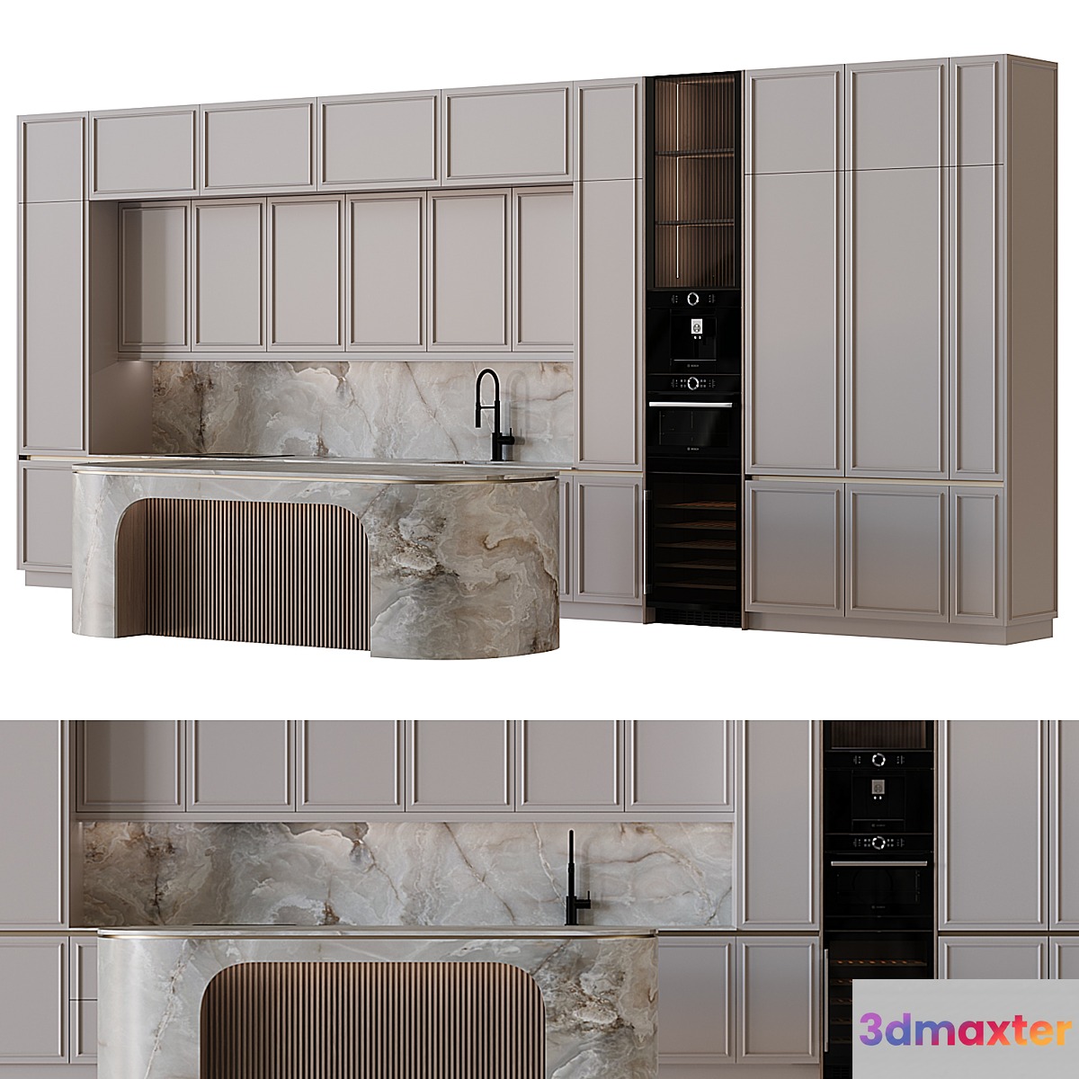 Neoclassical style kitchen 65 - No.2 3D Max