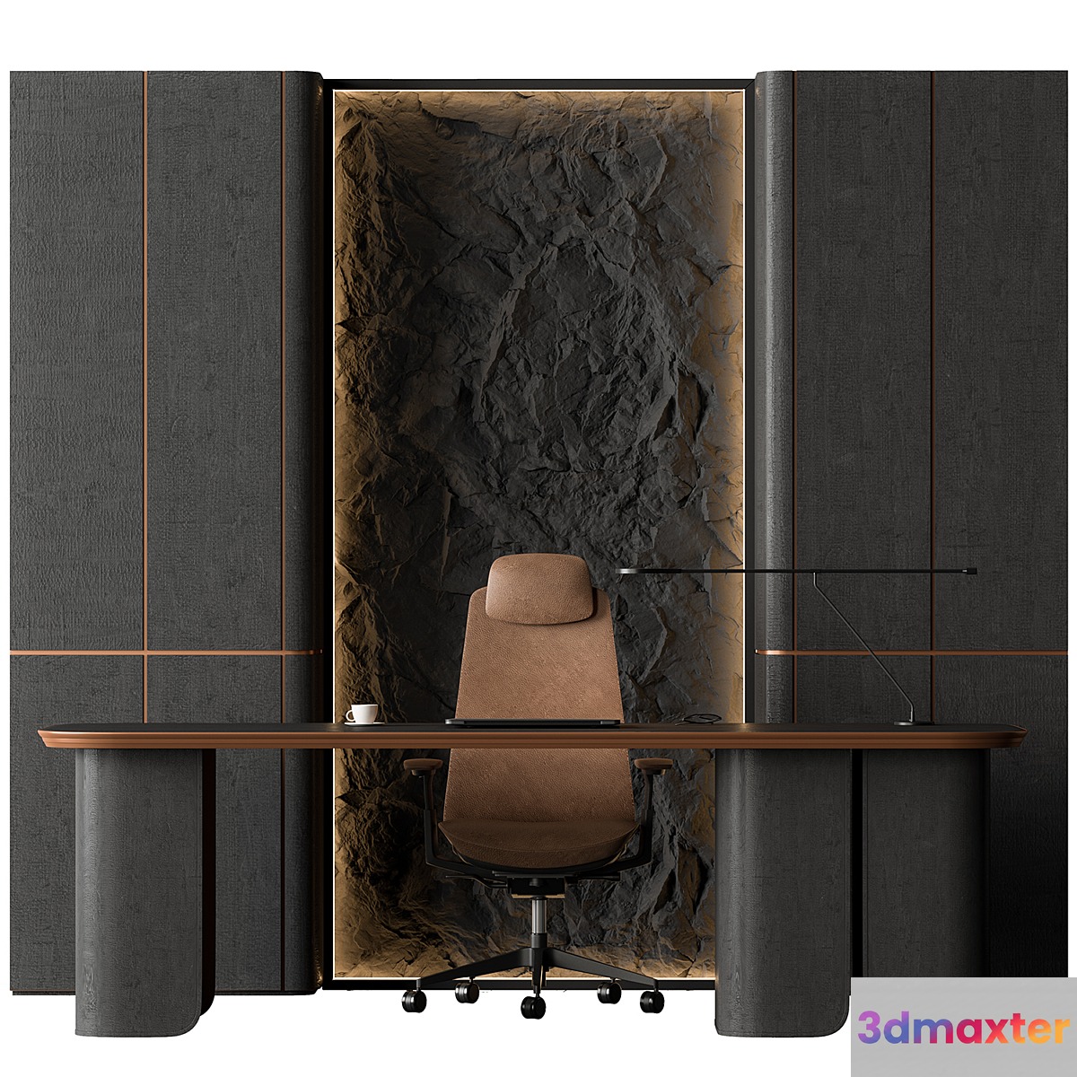 Boss Desk - Office Furniture 593 - No.2 3D Max