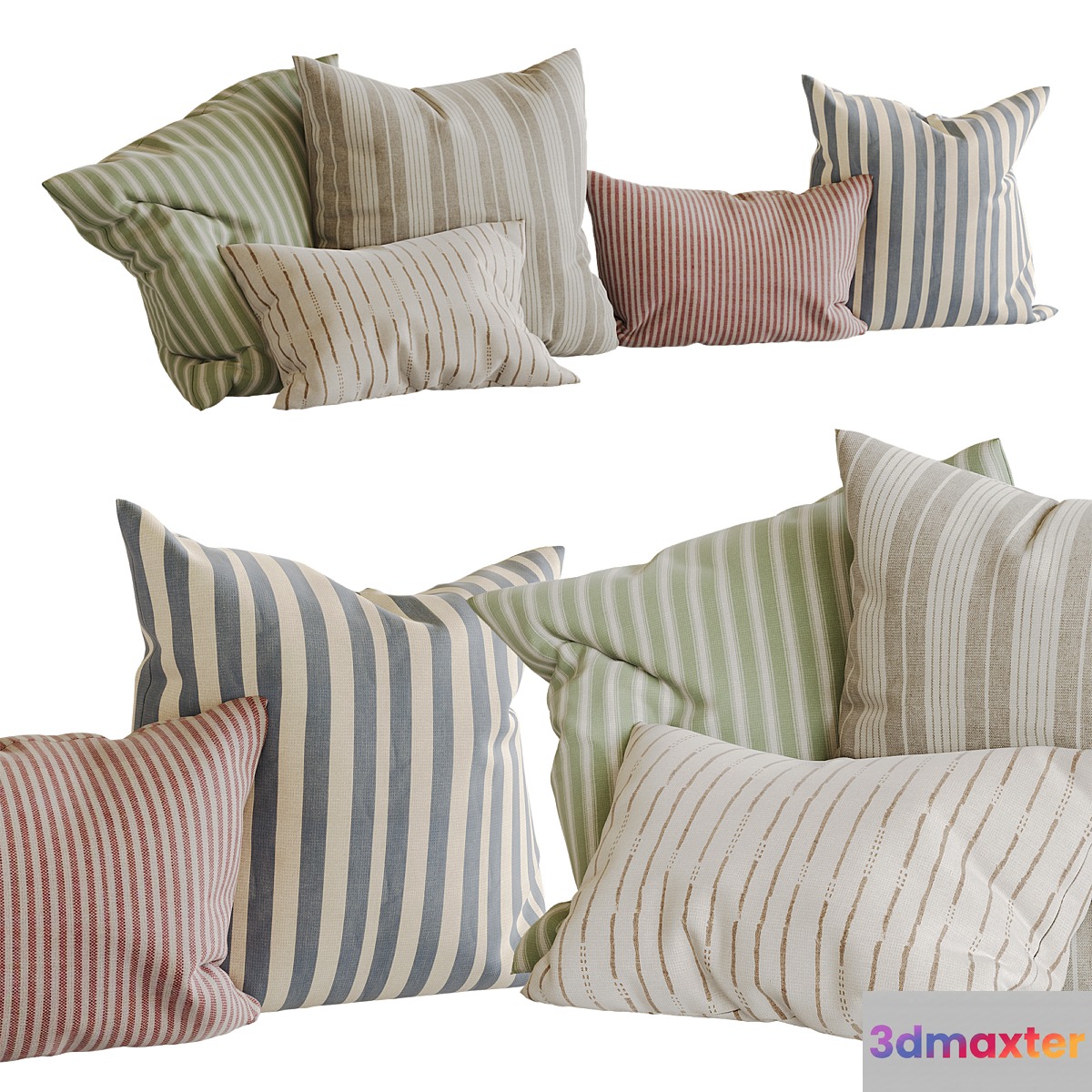 Decorative pillows 2 3D Max