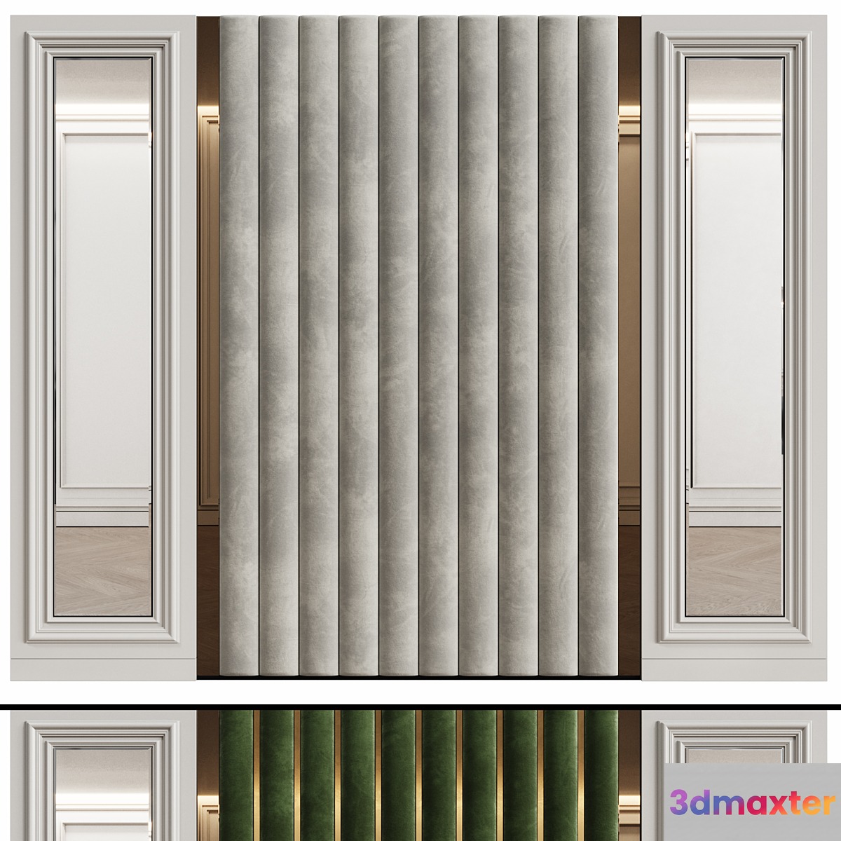 Wall panels in modern classic style 9 3D Max