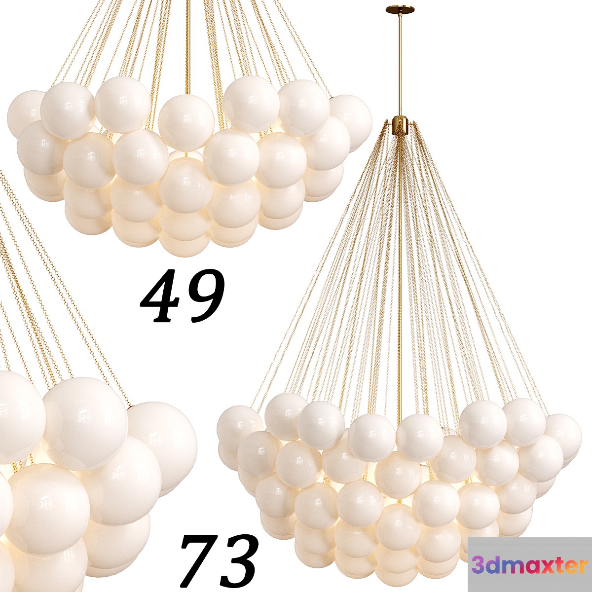 Cloud Chandelier Set 1 By Apparatusstudio 3D Max