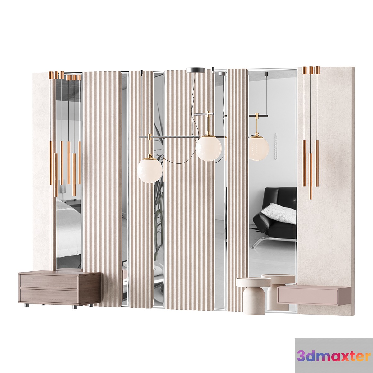 Decorative Wall panel 56 3D Max