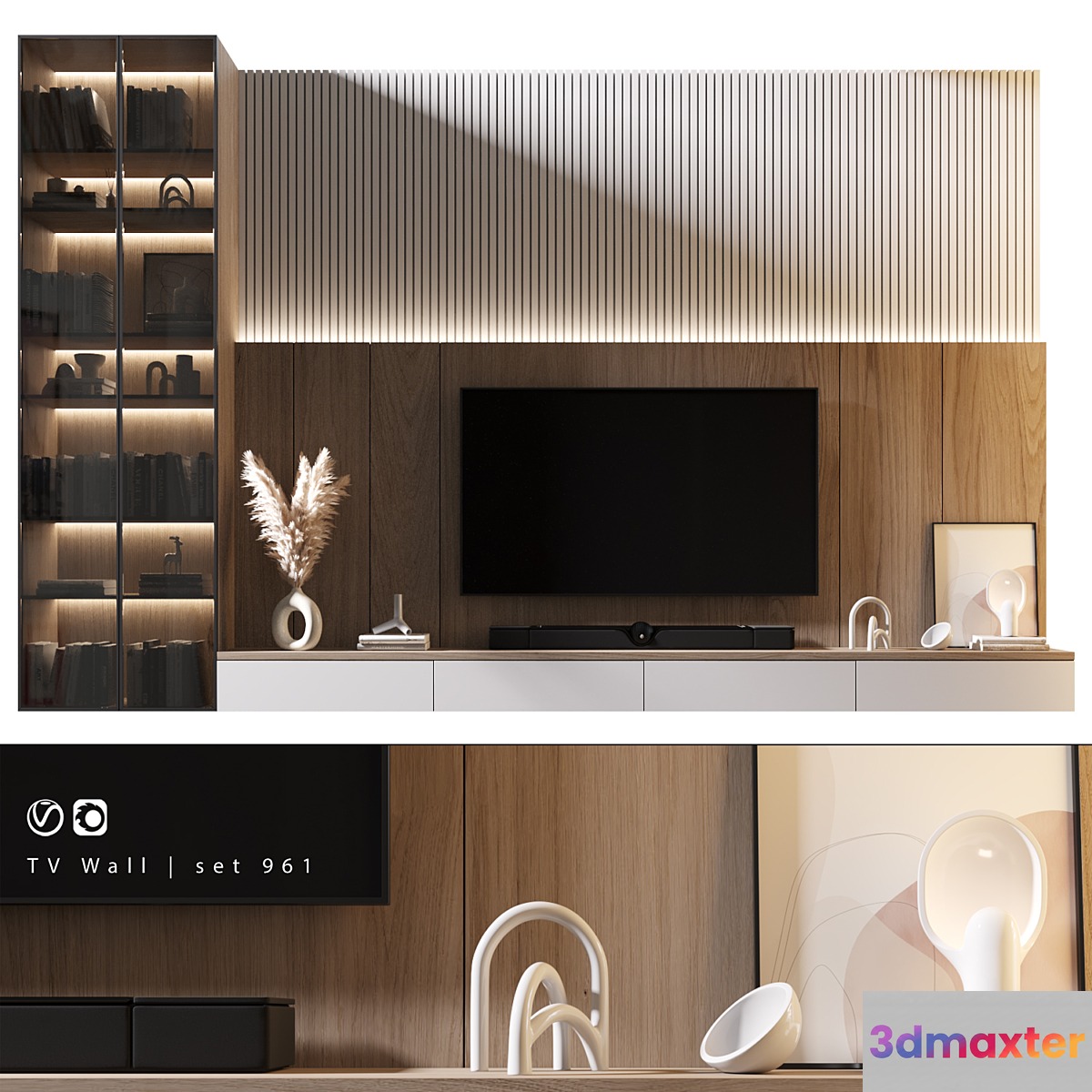 TV Wall | set 961 3D Max