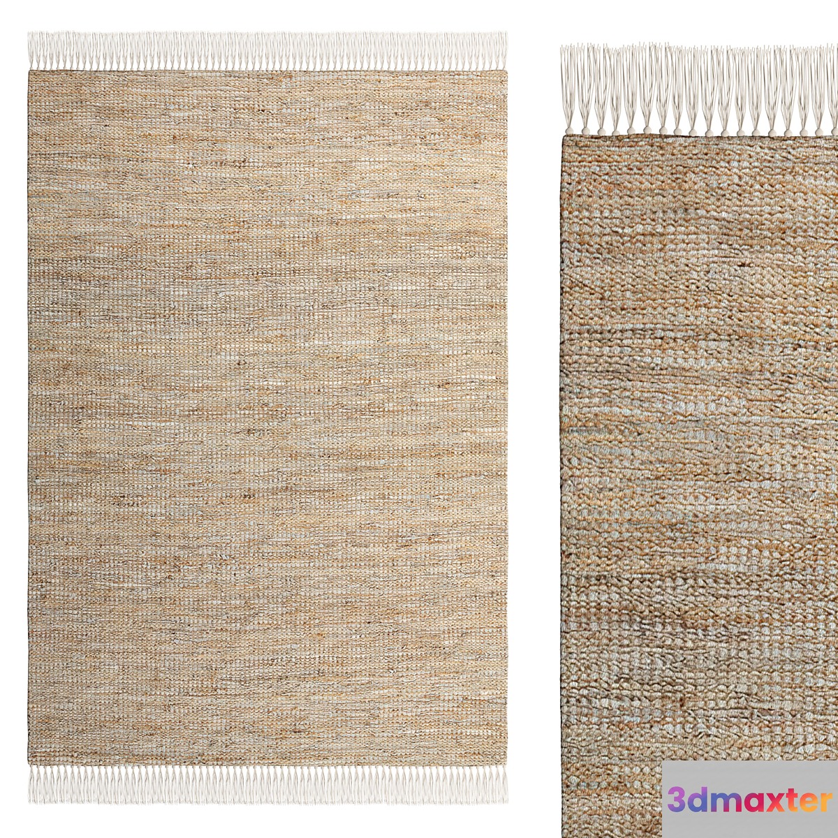 Aidas Jute Leather Rug By La Redoute 3D Max
