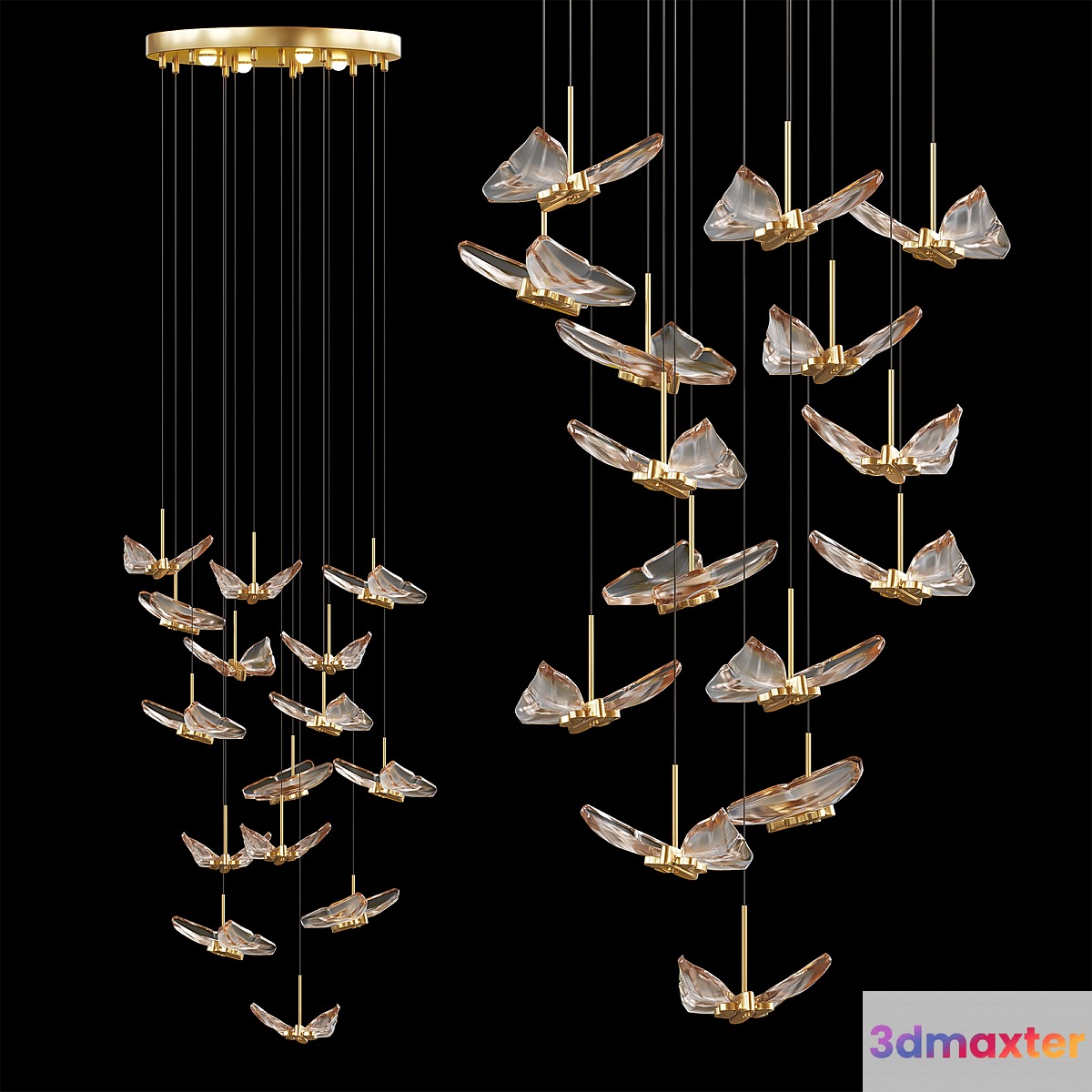 Chandelier Fly Butterfly - No.2 3D Max