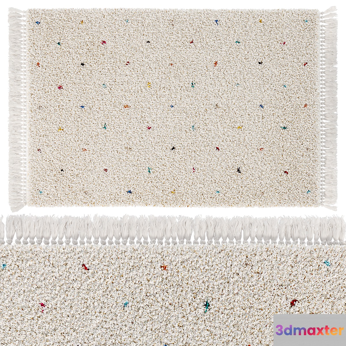 Children's carpet in multicolored polka dots Javi from LA REDOUTE INTERIEURS 3D Max