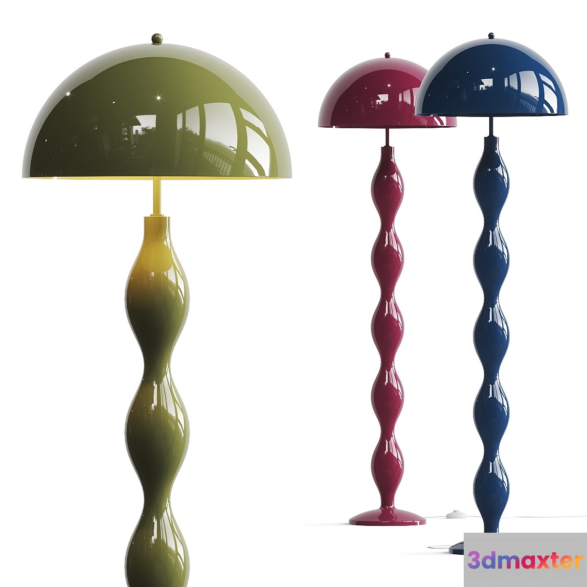 MakeBelieve Drop Floor Lamp 3D Max