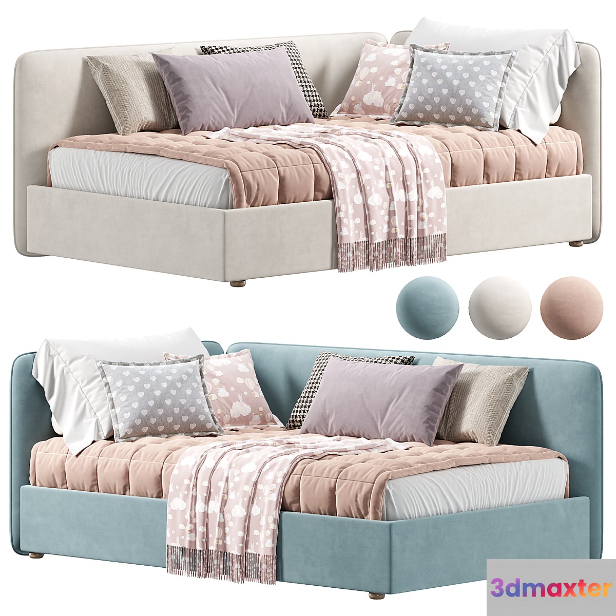 Kids Bed level 03 3D Max