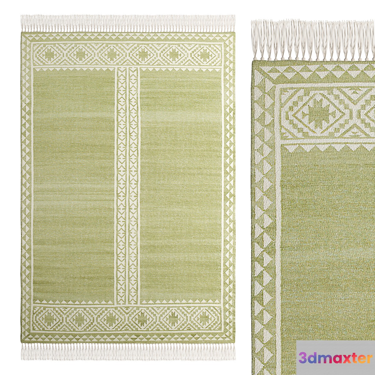 Verdala Flat Woven Wool Rug By La Redoute 3D Max