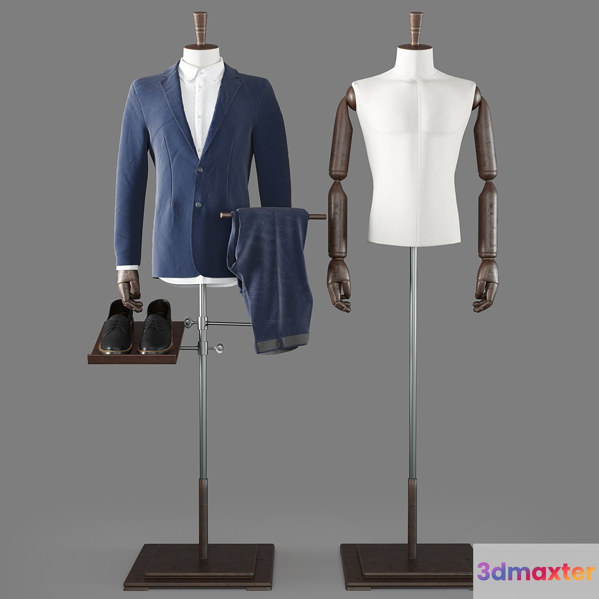 male mannequin in suit 3D Max