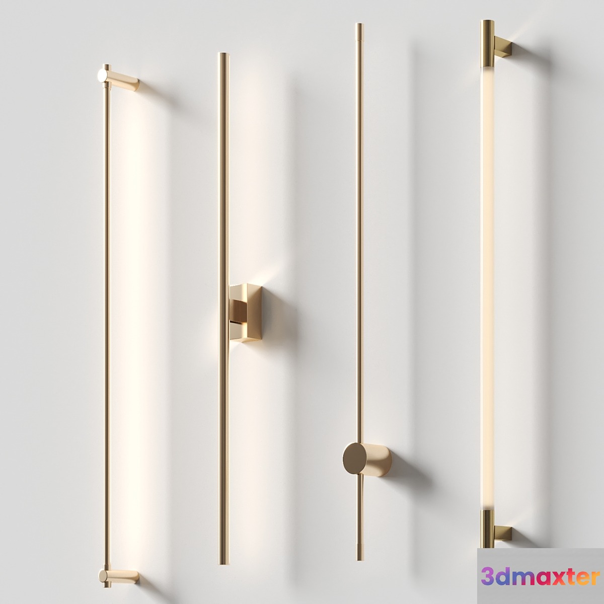 Minimalistic wall lamps set 3D Max