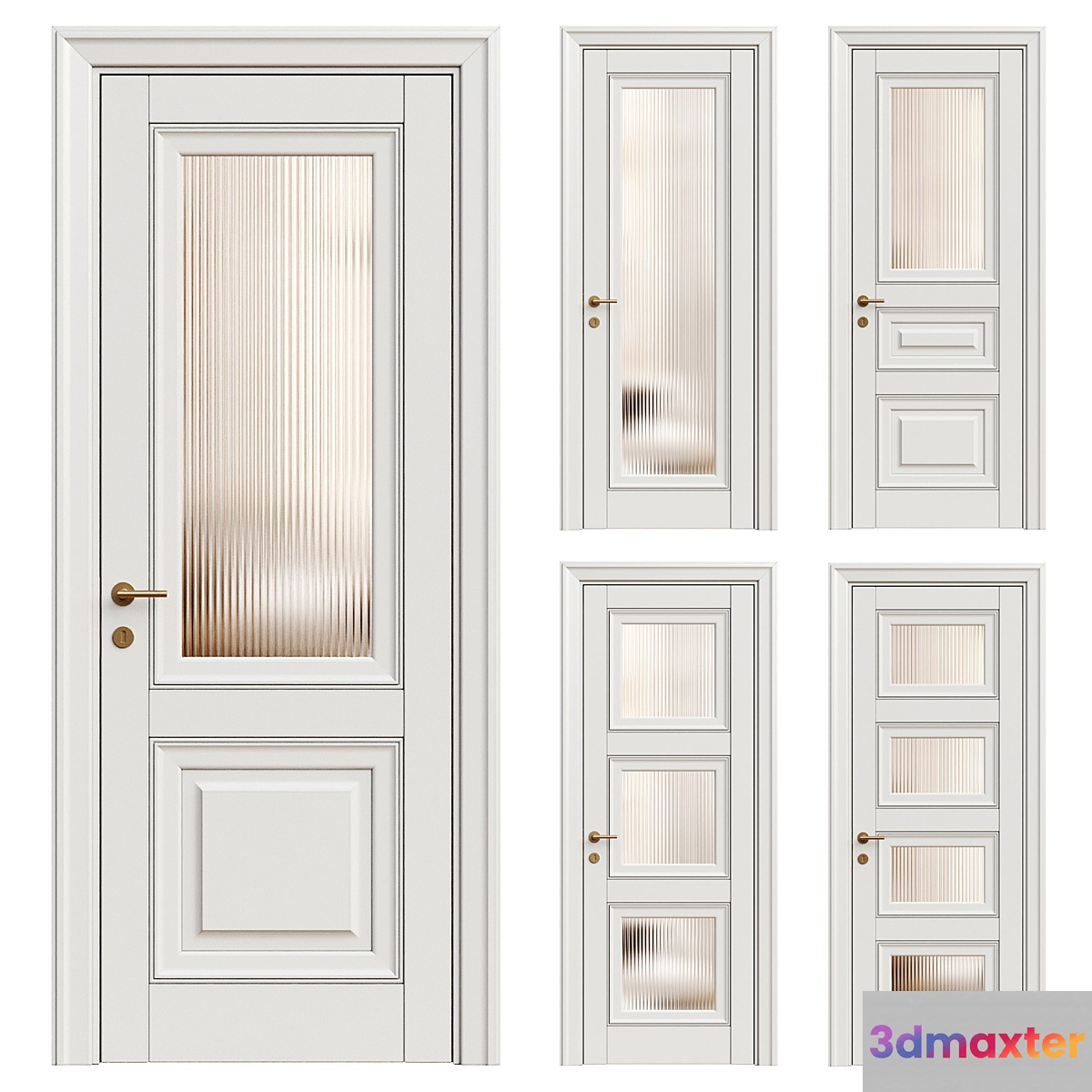 Elegant classic door - interior door 240 3D Max