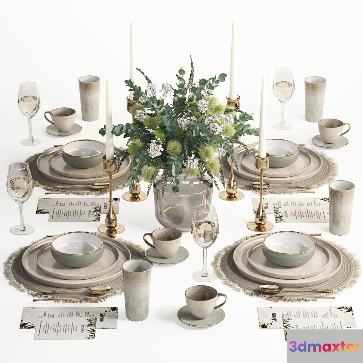 tableware set19 3D Max