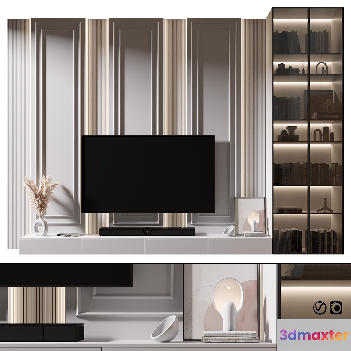 TV Wall | set 963 3D Max