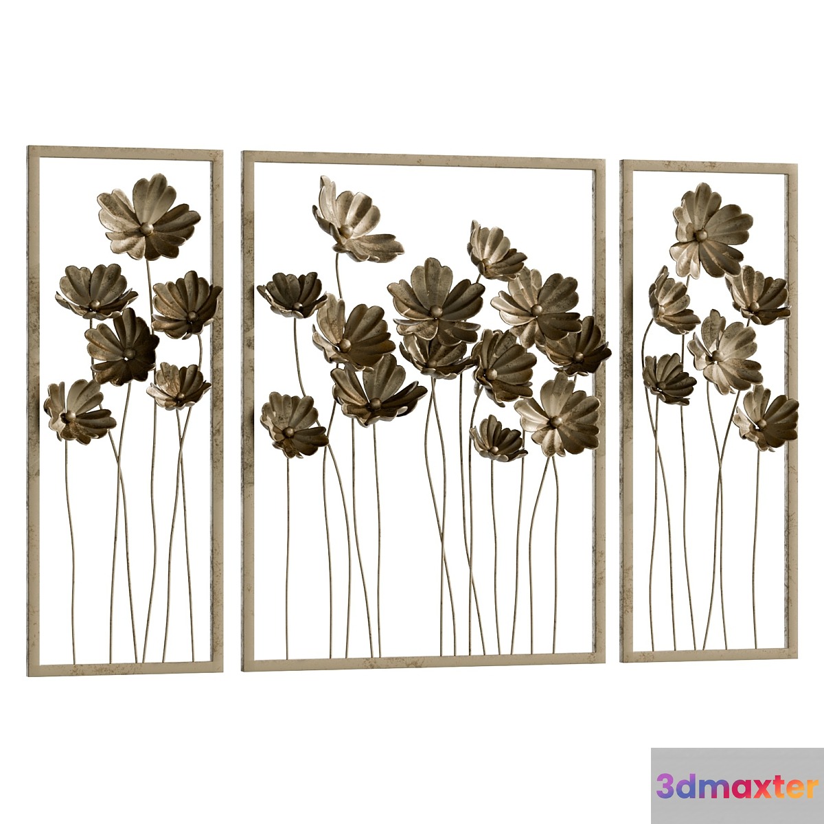 Metal Tulips Wall Decor 3D Max