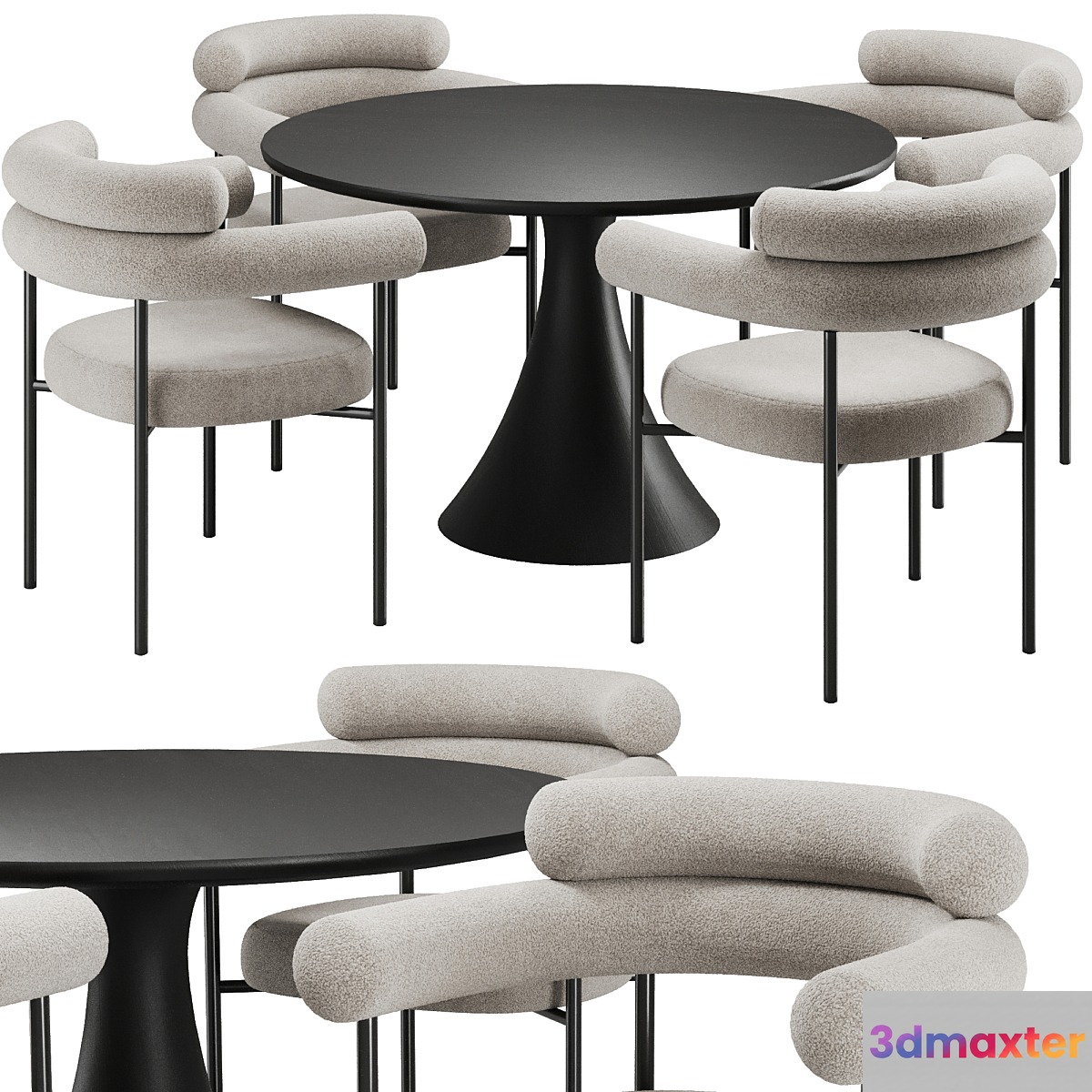 Dinning chair and table67 3D Max