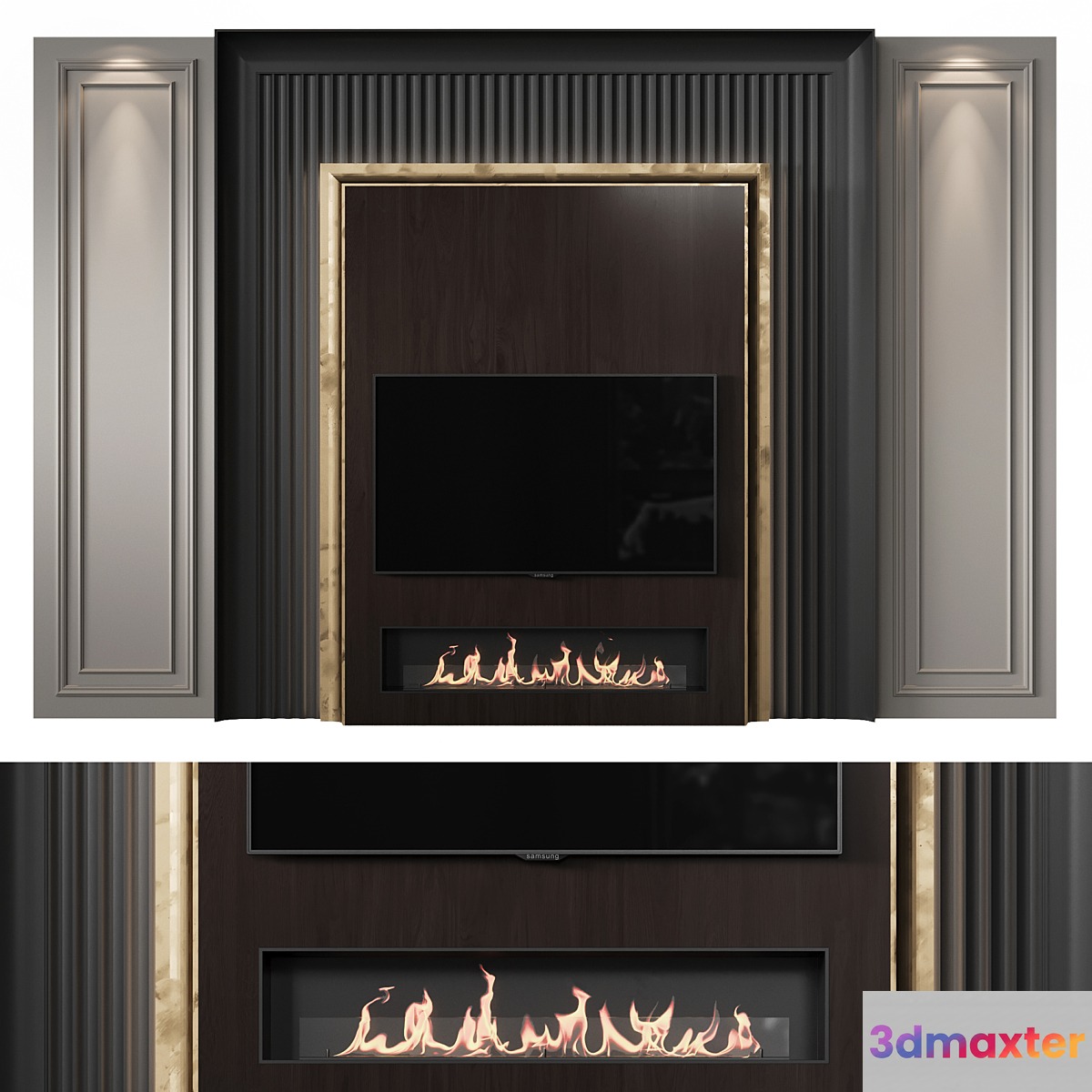 TV Wall 49 3D Max