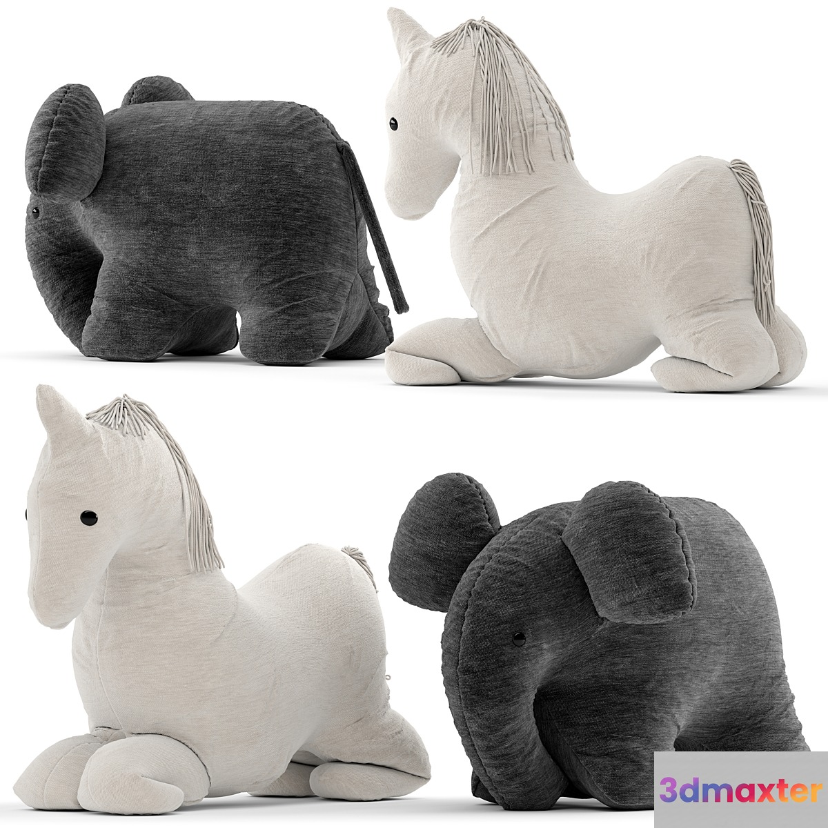 Soft plush toys 3D Max