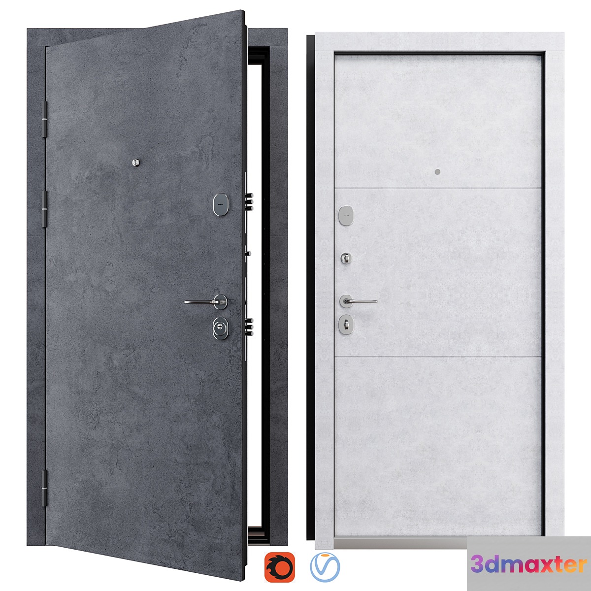 Entrance metal door Montana (VellDoris) 3D Max