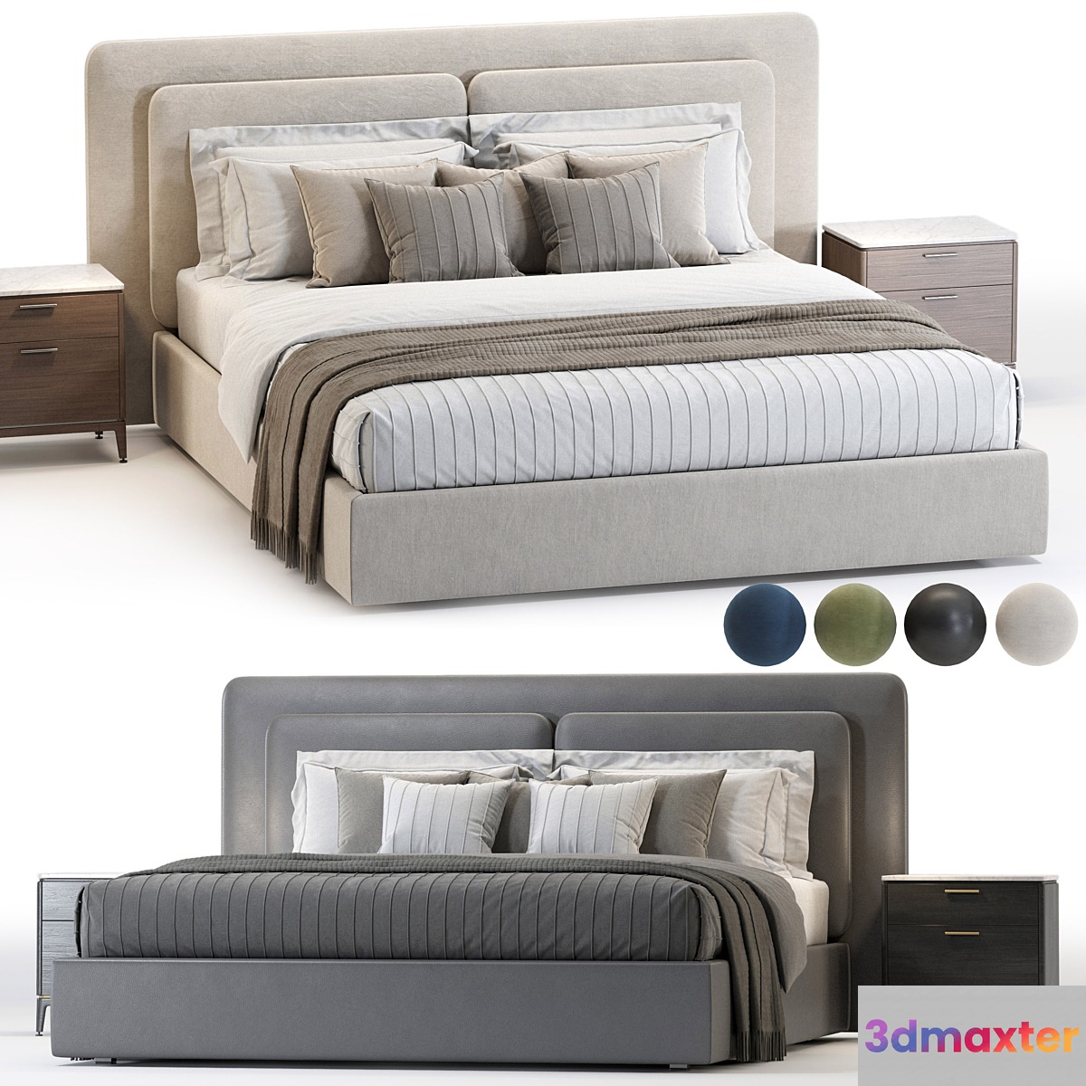 Comocasa savona Bed 3D Max