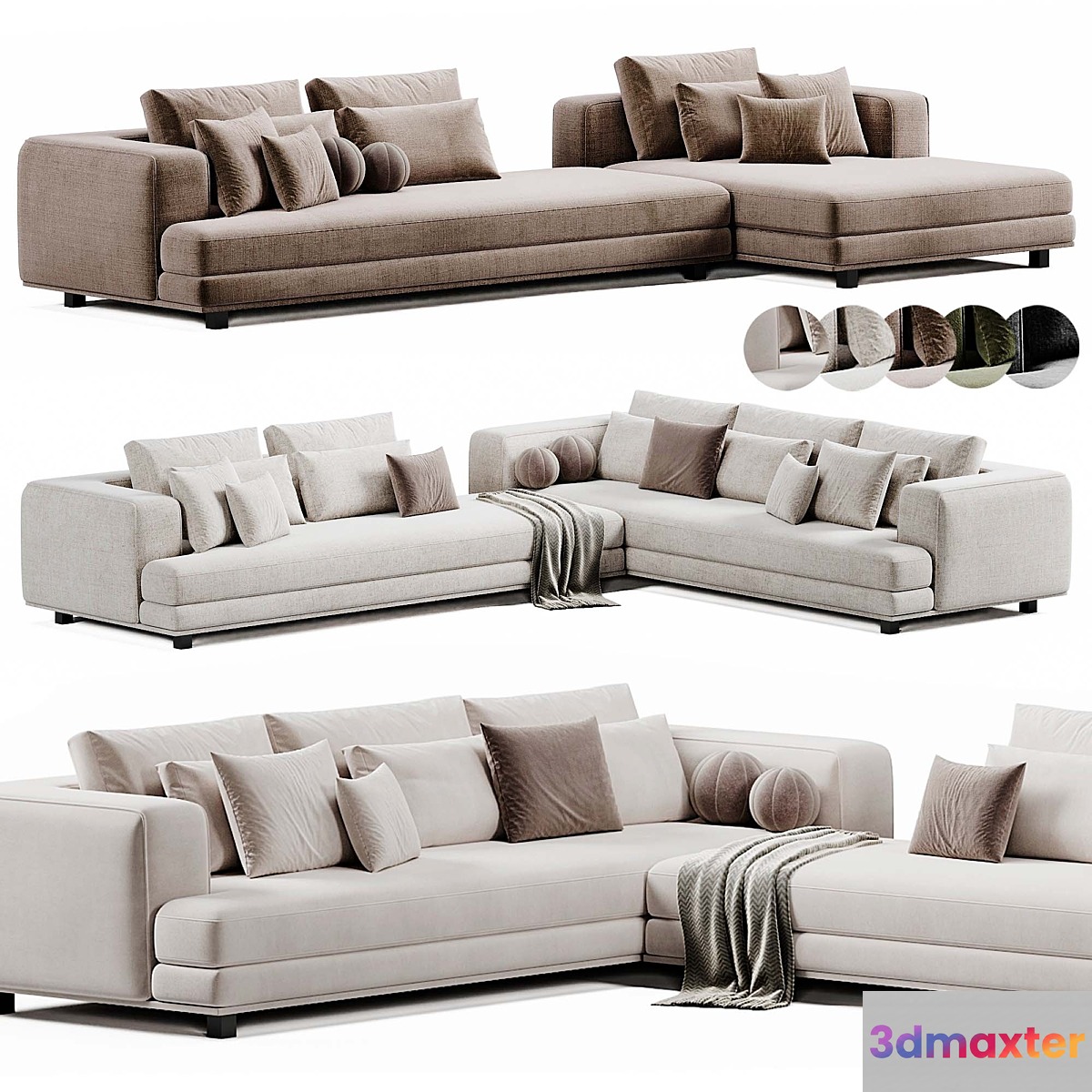 Arbiter Sofa By Maxalto | Sofa 3D Max
