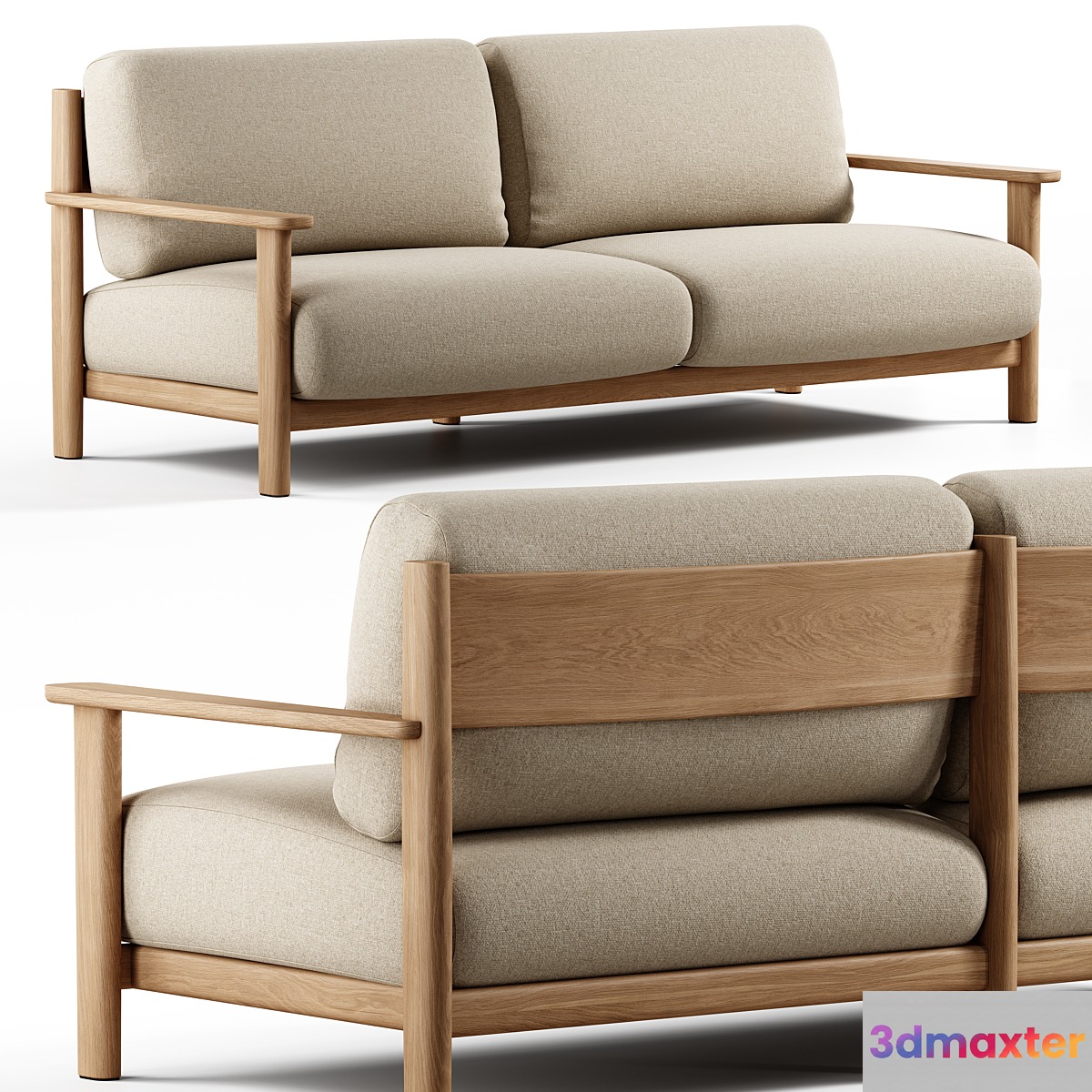 Kave Home - Tirant 3 Seater Sofa 3D Max