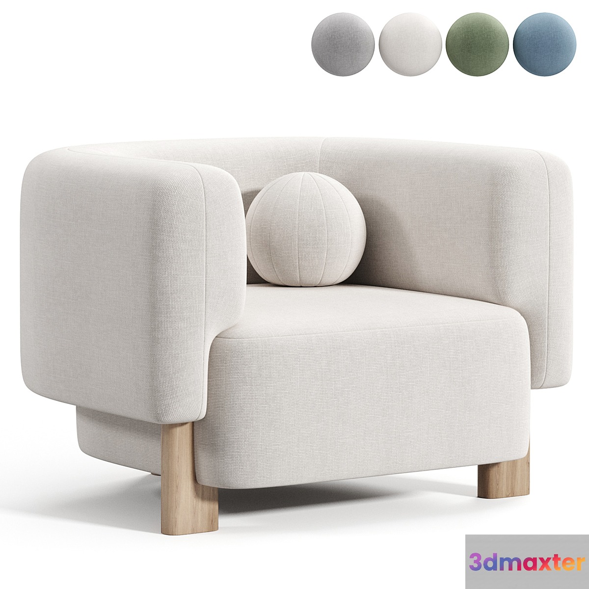 Кресло Арклоу Soft Olive 3D Max