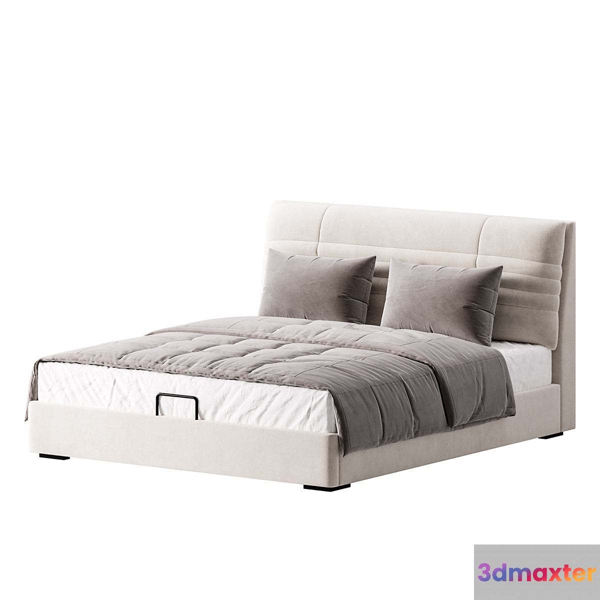 Beige Upholstered Modern Headboard 3D Max