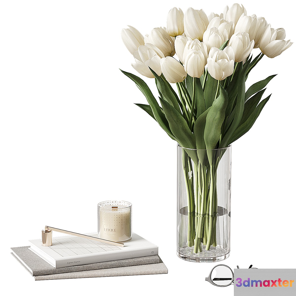 Decor set with tulips 3D Max