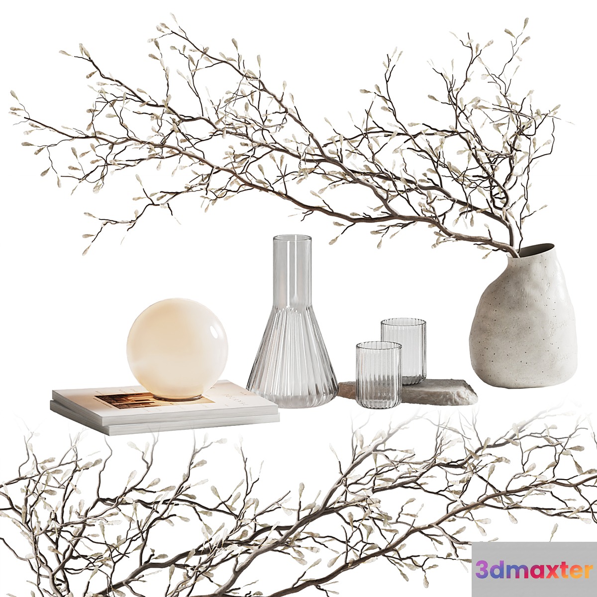 Decorative set for coffee table 51 3D Max