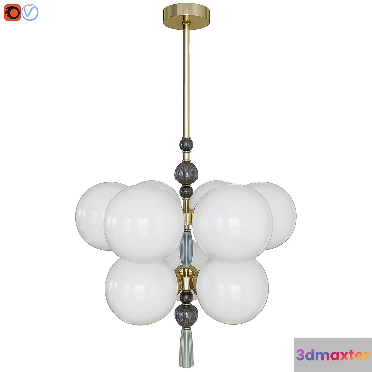 Hanging chandelier Odeon Light Exclusive Palle 5405_9 3D Max