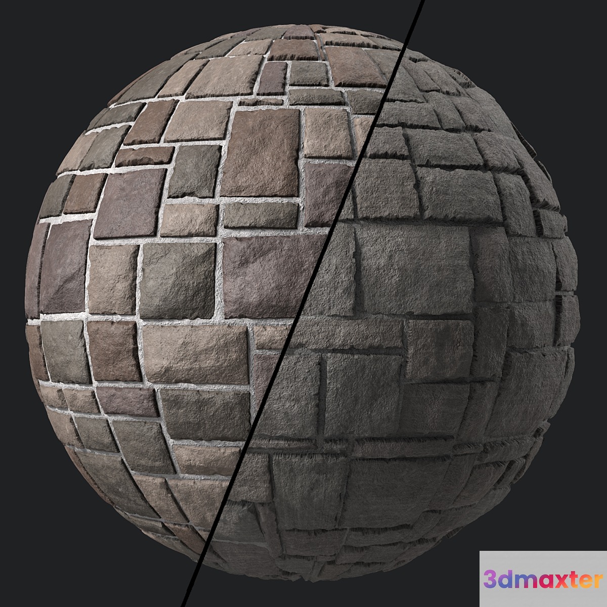 Stone Wall Materials 104- Decorative Random Pattern | Pbr 4k Seamless 3D Max